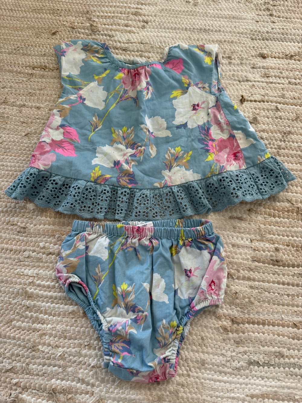 Baby Floral Lace Outfit 6-12 Mo
